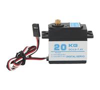 Drfeify Servo RC de 44.1 Lbs, Engranaje de Metal Digital de Alta Torsión Resistente Al Agua, con Carcasa de Aleación de Aluminio y Engranajes de Cobre, para Brazo Robótico de Vehículo