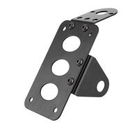 Drfeify Soporte para Matrícula de Motocicleta, Marco de Placa de Matrícula de Aleación de Aluminio, Soporte de Luz Trasera de Montaje Lateral, 100 X 180 Mm, Ajuste Horizontal o Vertical Izquierdo y