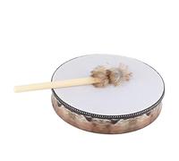 Drfeify Tambor de Mano Chamánica Hecha a Mano de 10 Pulgadas con Tambor Herramienta de Curación de Sonido para Música Espiritual (3)