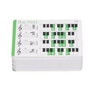 Drfeify Tarjetas Flash de Música Colorida con de Práctica Integral, Gráfico de 100 Acordes para Referencia de Piano, para Padres y Educadores en el Hogar, Papel de Placa de Cobre