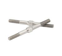 Drfeify Tensor de Acero RC, 2 Piezas de Enlace de Varilla de Tracción RC Resistente Al Desgaste con Tornillo M4 para 1 10 Granite Big Rock Typhoon Senton 3S Cars 48 Mm