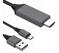 Drfeify Tipo C a HD Multimedia Interfaz Adaptador Cable Convertidor de Video de Audio Eficiente de 2 Metros para TV Portátil
