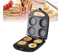 DRFGHK Arepa eléctrica antiadherente, para cocinar huevos fritos saludables, hamburguesas, tortillas y más plancha con 4 ranuras únicas