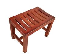 DRFGHK Banco de spa de madera con estante de almacenamiento, taburete de ducha antideslizante impermeable para relajación en el baño