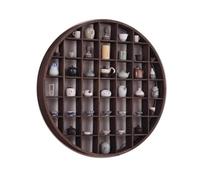 DRFGHK Estante de madera para colgar en la pared, estante flotante redondo para tazas de café, manualidades de plantas verdes, juego de té, ahorro de espacio, rejilla (120 cm)