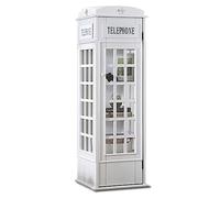 DRFGHK Estantería de madera de 5 niveles, estantería de pie con puerta acrílica, bonito armario de almacenamiento London para niños y adultos (14.3 pulgadas de ancho x 14.3 pulgadas de profundidad x