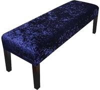 DRFGHK Funda de terciopelo de lujo para banco de comedor, funda elástica tapizada lavable, fundas para sillas de sala de estar, dormitorio, protectores de muebles con parte inferior elástica (color