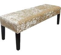 DRFGHK Funda de terciopelo de lujo para banco de comedor, funda elástica tapizada lavable, fundas para sillas de sala de estar, dormitorio, protectores de muebles con parte inferior elástica (color