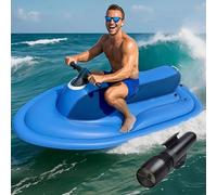 DRFGHK Lancha Inflable, Moto acuática eléctrica subacuática, Plegable y portátil con batería de 10000 mAh (130 min autonomía), Control Remoto for Buceo, Surf Juegos Piscina, Ideal