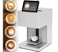 DRFGHK Máquina impresora de café, arte latte 3D digital WiFi foto selfie carga pantalla táctil completa ración Ope para hacer decoración de bricolaje, pasteles, postres, cerveza, galletas, pan