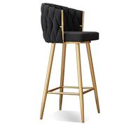 DRFGHK Modernos taburetes giratorios de 360°, taburetes de altura de barra de 1/2/3/4, sillas de cocina tapizadas con asiento de 25.6/29.5 pulgadas con patas de acero y reposapiés, patas negras y