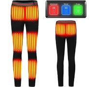 DRFGHK Pantalones Térmicos Eléctricos Ropa Interior Térmica Aislada con Ajuste de Temperatura de 3 Niveles para Mujer Negro Talla L