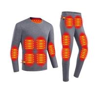DRFGHK Ropa Interior calefactable, Ropa Interior calefactable con batería, Ropa Interior térmica calefactable eléctrica para Hombre y Mujer, 28 Zonas de Calentamiento, 3 Controles de Temperatura
