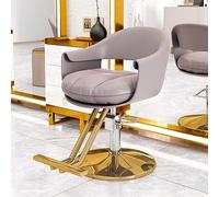 DRFGHK Silla de peluquería con bomba hidráulica resistente, giratoria de 360° ajustable, equipo de belleza para spa, silla de hogar, color gris B