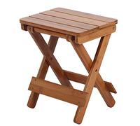 DRFGHK Taburete plegable compacto de bambú con borde liso, para balcón o dormitorio para usar en tu sala de estar, baño, dormitorio, jardín, estudio y