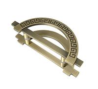 DRFGNF Barn Door Pull Handle, Barn Door Pulls, Chinese Classical Half Moon Aluminum Handle, Heavy Duty Sliding Gate Pull with Flush Long Base, for Hotel, Mall, Restaurant, B&B (