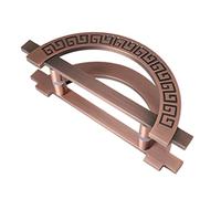 DRFGNF Barn Door Pull Handle, Barn Door Pulls, Chinese Classical Half Moon Aluminum Handle, Heavy Duty Sliding Gate Pull with Flush Long Base, for Hotel, Mall, Restaurant, B&B (