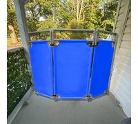 DRFGNF Barrera móvil Extensible - Puerta retráctil de 100 cm de Alto, Valla telescópica de plástico para entradas de vehículos, Zonas de Trabajo y Estaciones de autobuses - Blue