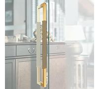 DRFGNF Contemporary Stainless Steel Door Handle,Simple Barn Push Pull Bar Handle for Sliding/Glass/Pocket Door,Back to Back Mounted (Color :Gold,Size :60cm (24"))"