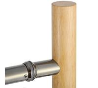DRFGNF Entry Door Handle Solid Wood Door Pulls, Ladder Type Double-Sided Door Handle, Smooth Indoor Outdoor Handle Pull Set, Round/Square Bar Installation