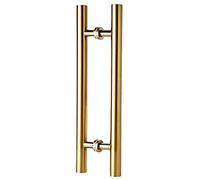 DRFGNF Heavy Duty Door Handle Set Gold Sliding Barn Door Side Mount Pull Handle, Contemporary Entry Door Handle Interior Exterior Door Pull Push, Cylindrical Shape