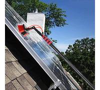DRFGNF Juego de cepillos telescópicos con alimentación de Agua para Paneles solares, Ventanas y Camiones - Pértiga Extensible para el Lavado y Mantenimiento eficientes de sistem