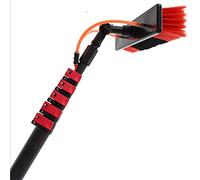 DRFGNF Kit de cepillos para Limpieza de Paneles solares - Sistema de pértiga con Suministro de Agua de 7,2 m para una Limpieza eficiente de Ventanas - Herramientas de Limpieza d