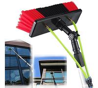 DRFGNF Kit de pértiga con alimentación de Agua para Limpieza de Paneles solares, Juego de cepillos, extensión de 5 m para Lavado eficiente de Ventanas y Camiones, Ideal para Man