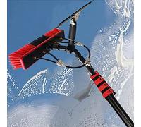 DRFGNF Kit de pértiga de 3,65 m con alimentación de Agua - Sistema de Limpieza de Ventanas de Aluminio para Paneles solares y Cristales - Herramienta de Limpieza Exterior para u