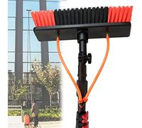 DRFGNF Kit de pértiga telescópica de 10,8 m con alimentación de Agua - Cepillo telescópico para Limpieza de Ventanas Exteriores y Paneles solares - Sistema de Limpieza de ventan