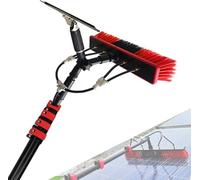 DRFGNF Kit Profesional de pértiga telescópica con alimentación de Agua para Limpieza de Paneles solares y Ventanas: Cepillo telescópico de 5,5 m y Juego de escobilla de Goma, si
