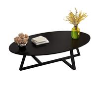 DRFGNF Mesa de Centro Moderna para Sala de Estar, Mesa Auxiliar escandinava, diseño Ovalado Negro, 100 cm/120 cm, Mesa Auxiliar para sofá, Mesa para Comer, Tomar café o Leer (ta