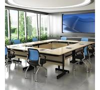 DRFGNF Mesa de Conferencia Plegable con Ruedas y Deflector, Mesa de capacitación rodante, Mesa de Conferencia apilable para Oficina y Aula (6 Piezas, 47,2 x 15,7 x 29,5 Pulgadas)