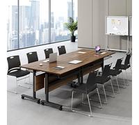 DRFGNF Mesa de Conferencia Plegable, mesas de seminario con Ruedas, Mesa de capacitación móvil con Tapa abatible Moderna, Escritorio Moderno para Sala de Juntas de Oficina con Marco de Metal (63 *