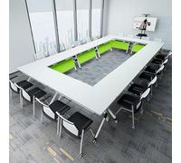 DRFGNF Mesa de Conferencia Plegable móvil con Ruedas bloqueables, Muebles de Oficina Modernos de Color Blanco para Grandes reuniones y seminarios