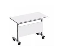 DRFGNF Mesa de conferencias Plegable con Ruedas de Bloqueo silencioso - Mesa de conferencias de Oficina Moderna para Salas de reuniones, Estudio y Escritura, Mesa de reuniones móvil con Tapa abatib