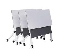 DRFGNF Mesa de conferencias Plegable, Mesa de capacitación Comercial de Oficina, Mesa de seminario Multifuncional para reuniones, mesas de Sala de conferencias Plegables con Ruedas silenciosas (3