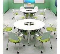 DRFGNF Mesa de conferencias Plegable Moderna con Ruedas para reuniones de Oficina (Paquete de 2)