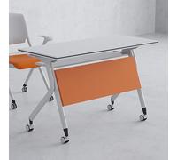 DRFGNF Mesa de conferencias Plegable, Salas de conferencias Plegables, Salas de capacitación, Mesa de capacitación móvil abatible, con Ruedas giratorias, Mesa de seminario Larga para Sala de reuni