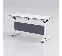 DRFGNF Mesa de seminario de Madera con Tapa abatible y Ruedas silenciosas - Mesa de Conferencia Plegable para Sala de capacitación en la Oficina en el hogar - Ruedas silenciosas con Deflector inclu