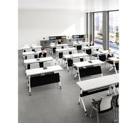 DRFGNF Mesa Plegable Cuadrada con Ruedas silenciosas para reuniones de conferencias