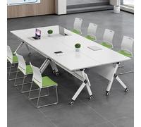 DRFGNF Mesas de Conferencia Mesas de reunión Plegables, mesas de capacitación móviles con Tapa abatible con Ruedas giratorias, mesas rectangulares para Salas de reuniones, adecuadas para oficinas,