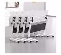 DRFGNF Mesas de Sala de conferencias Plegables 4 Piezas, Mesa de Conferencia Plegable con Cuatro Ruedas de Bloqueo, Mesa de reunión de seminario con Ruedas abatibles, para Oficina, Salas de confere