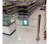 DRFGNF Puerta batiente de Seguridad de Acero Inoxidable con Resorte - Puerta peatonal metálica Duradera para entradas de vehículos, restaurantes, centros comerciales y supermerc
