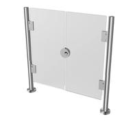 DRFGNF Puerta de Seguridad de Cierre automático para supermercados, oficinas y bibliotecas - Barrera metálica abatible Duradera, barandilla de Entrada Universal de 50 x 90 cm