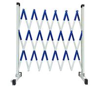 DRFGNF Puerta de Seguridad Extensible Ajustable y Barrera metálica retráctil para Uso en Exteriores, protección de entradas, Seguridad de garajes y Control de tráfico en constru