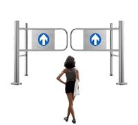 DRFGNF Puerta de Seguridad Industrial de Acero Inoxidable, Barrera abatible Universal con barandilla para Entrada a supermercados y bibliotecas, Puerta de Seguridad metálica dur