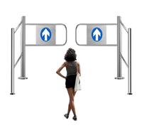 DRFGNF Puerta de Seguridad metálica Industrial, Barrera abatible Universal con barandilla, Puerta de Entrada de Acero Inoxidable para supermercados, bibliotecas y Tiendas (Plate