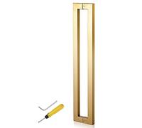 DRFGNF Push Sliding Barn Door Handle (Back to Back Fitted) Heavy Duty Sliding Barn Door Handle Set Modern Stainless Steel Bar Handle All Installation Fittings Included