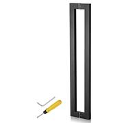 DRFGNF Push Sliding Barn Door Handle (Back to Back Fitted) Heavy Duty Sliding Barn Door Handle Set Modern Stainless Steel Bar Handle All Installation Fittings Included
